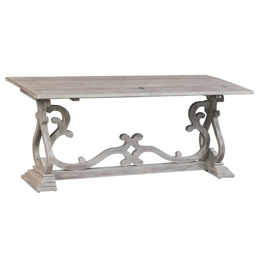 Crestview Collection Hawthorne Estate 60" x 32" x 30" Traditional Wood Flip-Out Console Table In Brushed Gray Finish - CVFVR8004