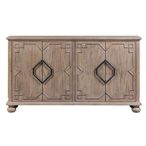 Crestview Collection Hawthorne Estate 62" x 14" x 35" 4-Door Traditional Brown Wood Raised Molding Sideboard - CVFVR8008