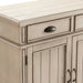 Crestview Collection Hawthorne Estate 72" x 17" x 37" 4-Drawer 4-Door Traditional Wood Sideboard In Distressed White Finish - CVFVR8056