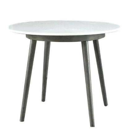 Crestview Collection Hearst 36" x 36" x 30" Occasional Marble Top And Wood Base Dining Table - FZR3736