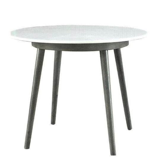 Crestview Collection Hearst 36" x 36" x 30" Occasional Marble Top And Wood Base Dining Table - FZR3736