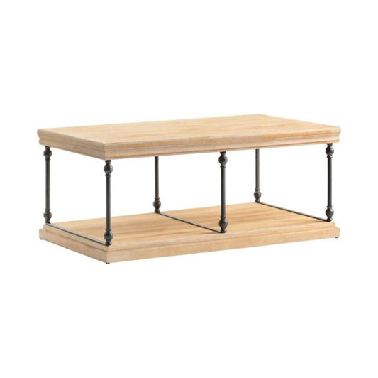 Crestview Collection La Salle 48" x 28" x 20" Occasional Metal And Wood Cocktail Table - CVFZR1908