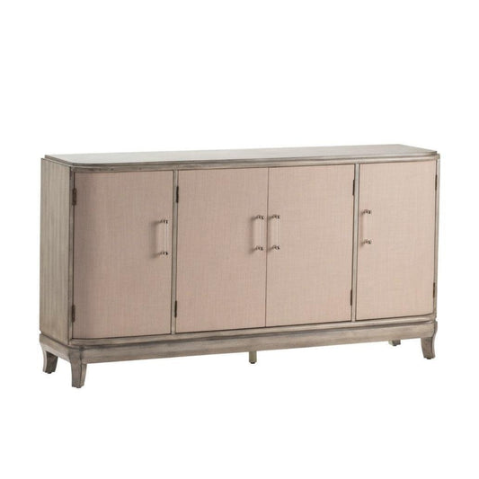 Crestview Collection Marshall 68" x 16" x 36" 4-Linen-Door Transitional Gray Wash  - CVFZR5040