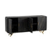 Crestview Collection Mosley 72" x 16" x 32" 4-Door Modern Black and Gold Wood And Metal Sideboard - CVFNR755