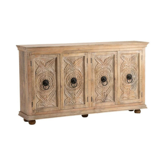 Crestview Collection Nottingham 71" x 15" x 39" 4-Door Rustic Wood Wood Sideboard - CVFNR824