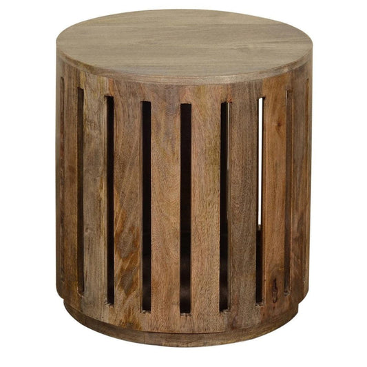 Crestview Collection Oscar 22" x 22" x 24" Transitional Wood Accent Table In Natural Wood Finish - CVFNR855