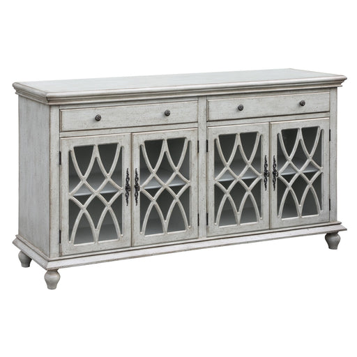 Crestview Collection Paxton 72" x 18" x 39" 2-Drawer 4-Door Traditional Pale Gray Wood Sideboard - CVFZR2175