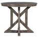 Crestview Collection Pembroke 36" x 36" x 30" Traditional Plantation Recycled Pine Wood Accent Table In Distressed Gray Finish - CVFVR8117