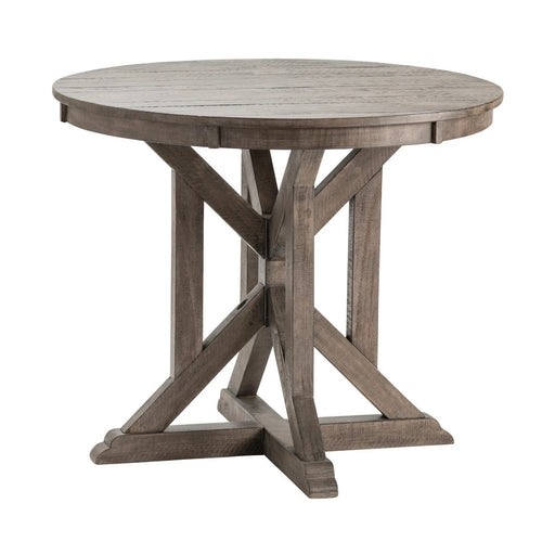 Crestview Collection Pembroke 36" x 36" x 30" Traditional Plantation Recycled Pine Wood Accent Table In Distressed Gray Finish - CVFVR8117