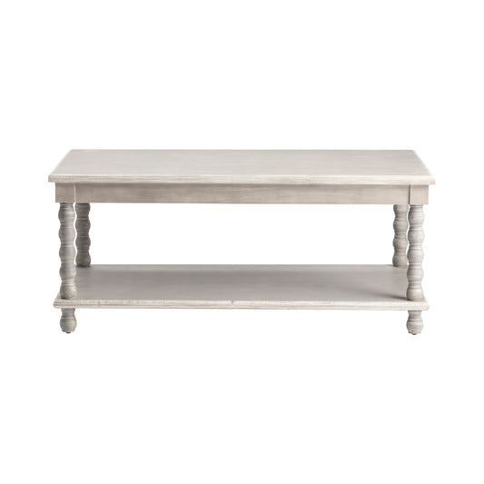 Crestview Collection Pembroke 48" x 26" x 21" Ocassional Wood Turned Leg Rectangle Cocktail Table - CVFZR3527