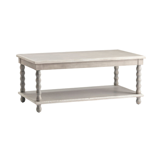 Crestview Collection Pembroke 48" x 26" x 21" Ocassional Wood Turned Leg Rectangle Cocktail Table - CVFZR3527