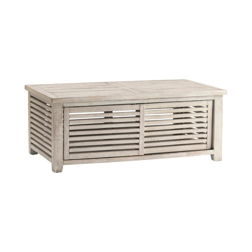 Crestview Collection Pembroke 48" x 28" x 19" Occasional Wood 2-Sliding Door Slated Rectangle Plantation Recycled Pine Cocktail Table - CVFVR8127