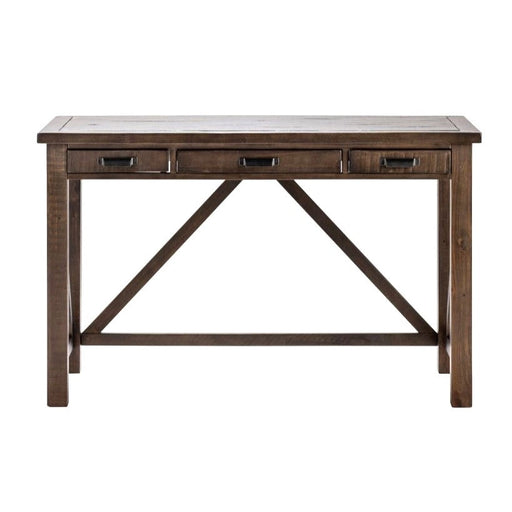 Crestview Collection Pembroke 50" x 24" x 30" 3-Drawer Rustic Plantation Recycled Pine Accent Desk In Tavern Finish - CVFVR8126