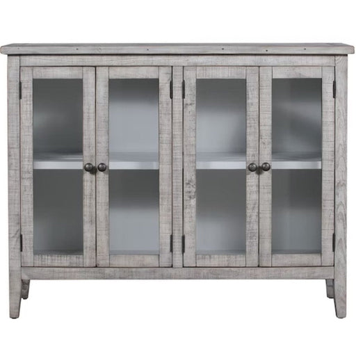 Crestview Collection Pembroke 54" x 18" x 42" 4 Door Traditional White Wash Wood Tall Plantation Recycled Pine Sideboard - CVFVR8030