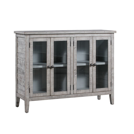 Crestview Collection Pembroke 54" x 18" x 42" 4 Door Traditional White Wash Wood Tall Plantation Recycled Pine Sideboard - CVFVR8030