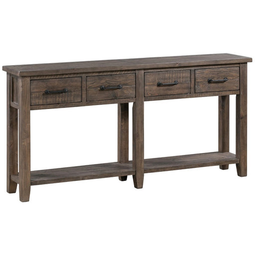 Crestview Collection Pembroke 68" x 14" x 34" 4-Drawer Rustic Plantation Recycled Pine Console In Tavern Finish - CVFVR8121