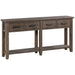 Crestview Collection Pembroke 68" x 14" x 34" 4-Drawer Rustic Plantation Recycled Pine Console In Tavern Finish - CVFVR8121