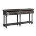 Crestview Collection Pembroke 69" x 14" x 36" 2-Drawer Occasional Plantation Recycled Pine Turned Leg Console In Distressed Gray Finish - CVFVR8035