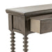 Crestview Collection Pembroke 69" x 14" x 36" 2-Drawer Occasional Plantation Recycled Pine Turned Leg Console In Distressed Gray Finish - CVFVR8035