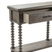 Crestview Collection Pembroke 69" x 14" x 36" 2-Drawer Occasional Plantation Recycled Pine Turned Leg Console In Distressed Gray Finish - CVFVR8035