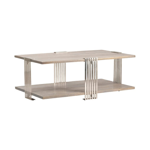 Crestview Collection Pleasant Hill 51" x 31" x 20" Occasional Metal And Wood Cocktail Table - CVFNR862