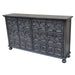 Crestview Collection Rutledge 62" x 14" x 35" 4-Door Traditional Antique Gray Wood Pattern Front Sideboard - CVFZR1800