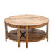 Crestview Collection Sutton Creek 38" x 38" x 18" Occasional Metal And Wood Cocktail Table - CVFNR869