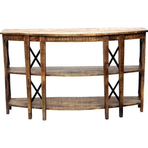 Crestview Collection Sutton Creek 54" x 18" x 32" Occasional Metal And Wood Console Table In Brown Wood Finish - CVFNR871