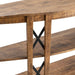 Crestview Collection Sutton Creek 54" x 18" x 32" Occasional Metal And Wood Console Table In Brown Wood Finish - CVFNR871