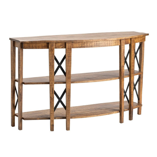 Crestview Collection Sutton Creek 54" x 18" x 32" Occasional Metal And Wood Console Table In Brown Wood Finish - CVFNR871