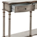 Crestview Collection Victoria 68" x 12" x 34" 3-Drawer Traditional Wood Console Table In Weathered White and Gold Finish - CVFZR912