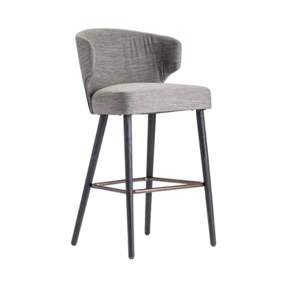 Crestview Collection Webster 22" x 22" x 40" Traditional Fabric And Wood Bar Stool - CVFZR5133