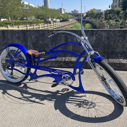Tracer 26" Raider Pro DS7 Stretch Chopper Cruiser Bike - MB-RD-PDS7-BLU