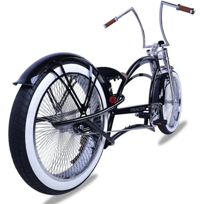 Tracer 26" Scorpion Pro DTS Stretch Chopper Cruiser Bike - MB-SP-PDTS-WHT