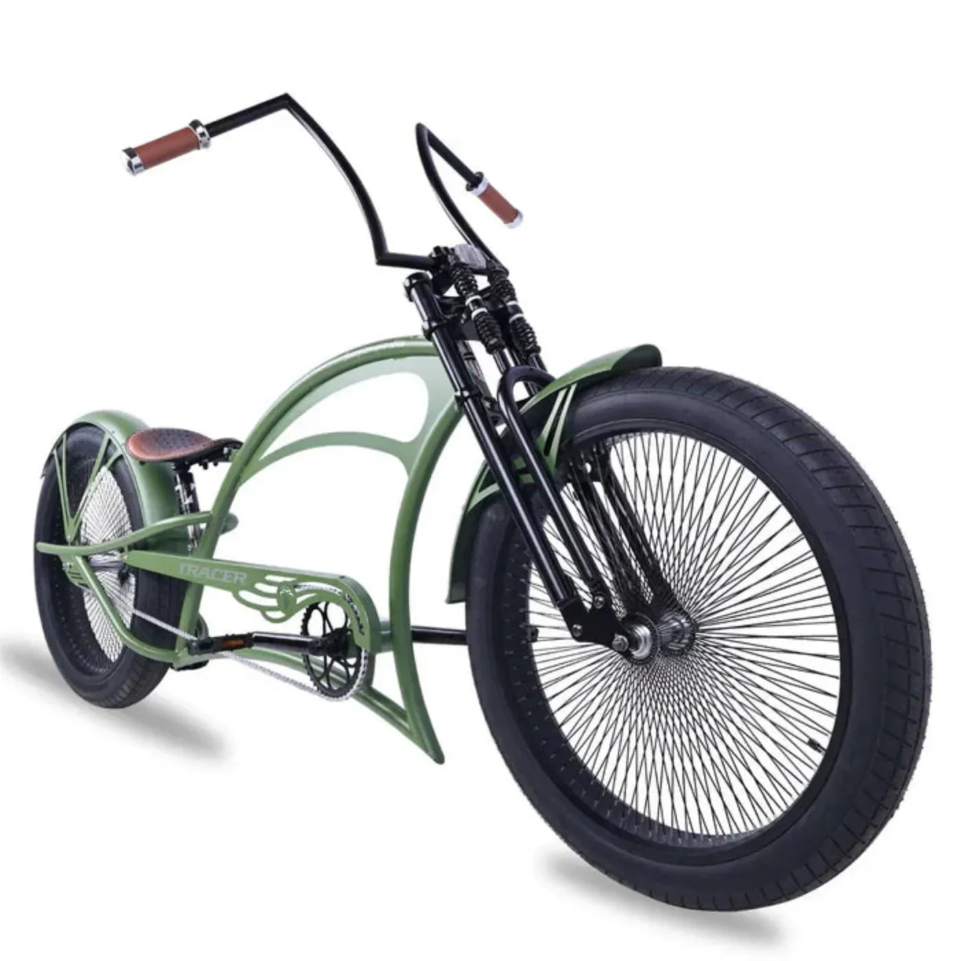 Tracer 26" Scorpion Pro DTS Stretch Chopper Cruiser Bike - MB-SP-PDTS-WHT