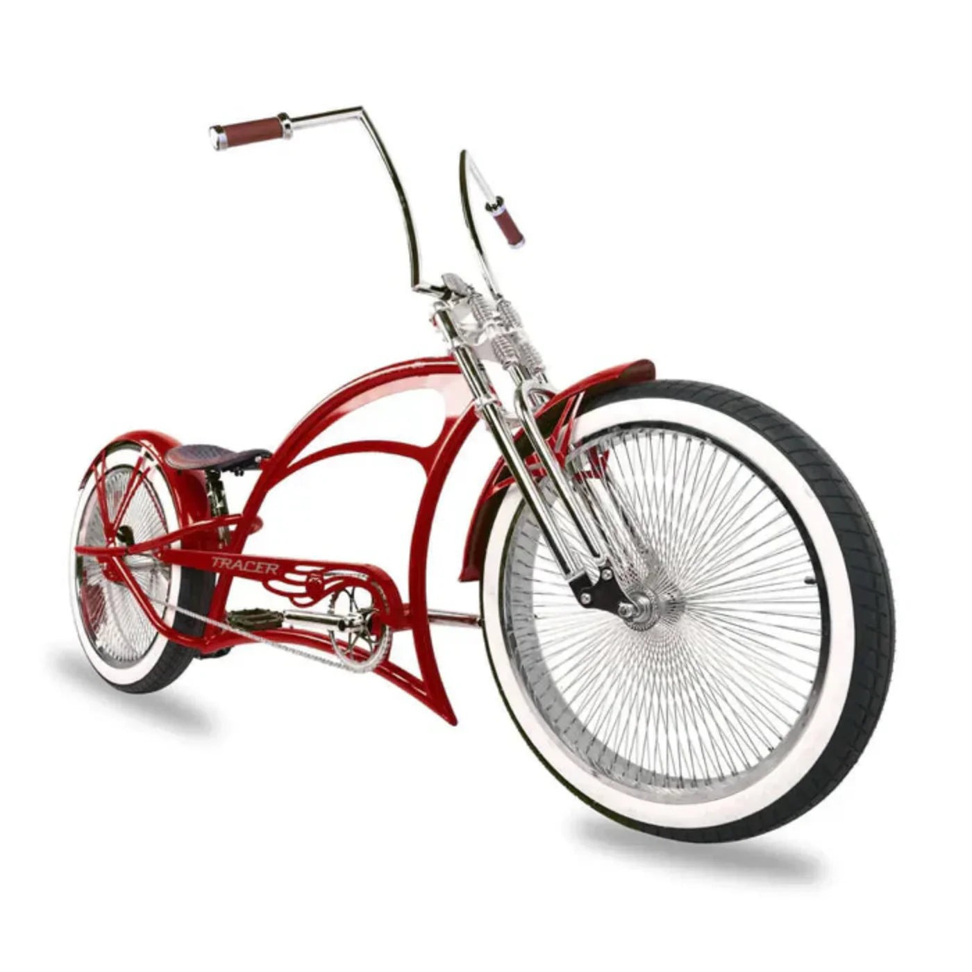 Tracer 26" Scorpion Pro DTS Stretch Chopper Cruiser Bike - MB-SP-PDTS-WHT