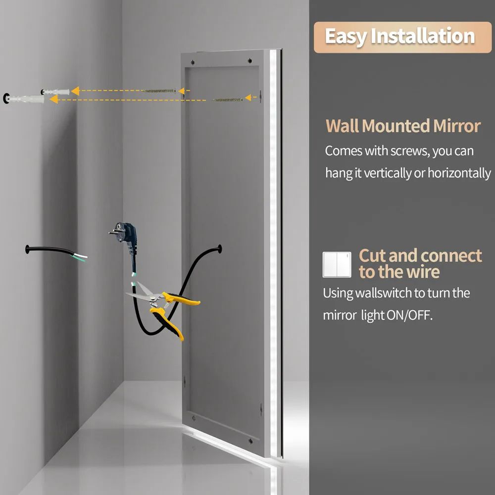 Crystal Radiance LED Mirror - Procure Décor