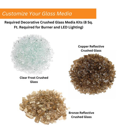 Empire Carol Rose 48" Vent Free Outdoor Stainless Steel Linear Fireplace | OLL48FP - OLL48FP12SN