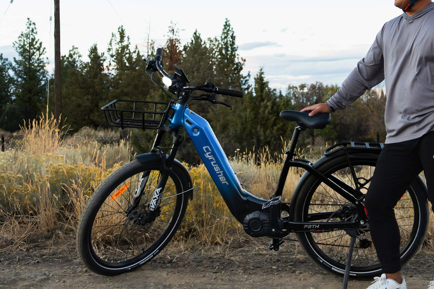 Cyrusher Path E-Bike | 59 Mi Range • 750 W Power • City Comfort - Path-BL-US