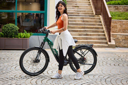 Cyrusher Path E-Bike | 59 Mi Range • 750 W Power • City Comfort - Path-BL-US