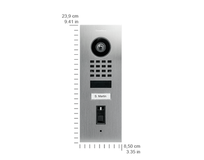 DoorBird D1101FV Fingerprint 50 Flush-Mount IP Video Door Station in Grey White, RAL 9002