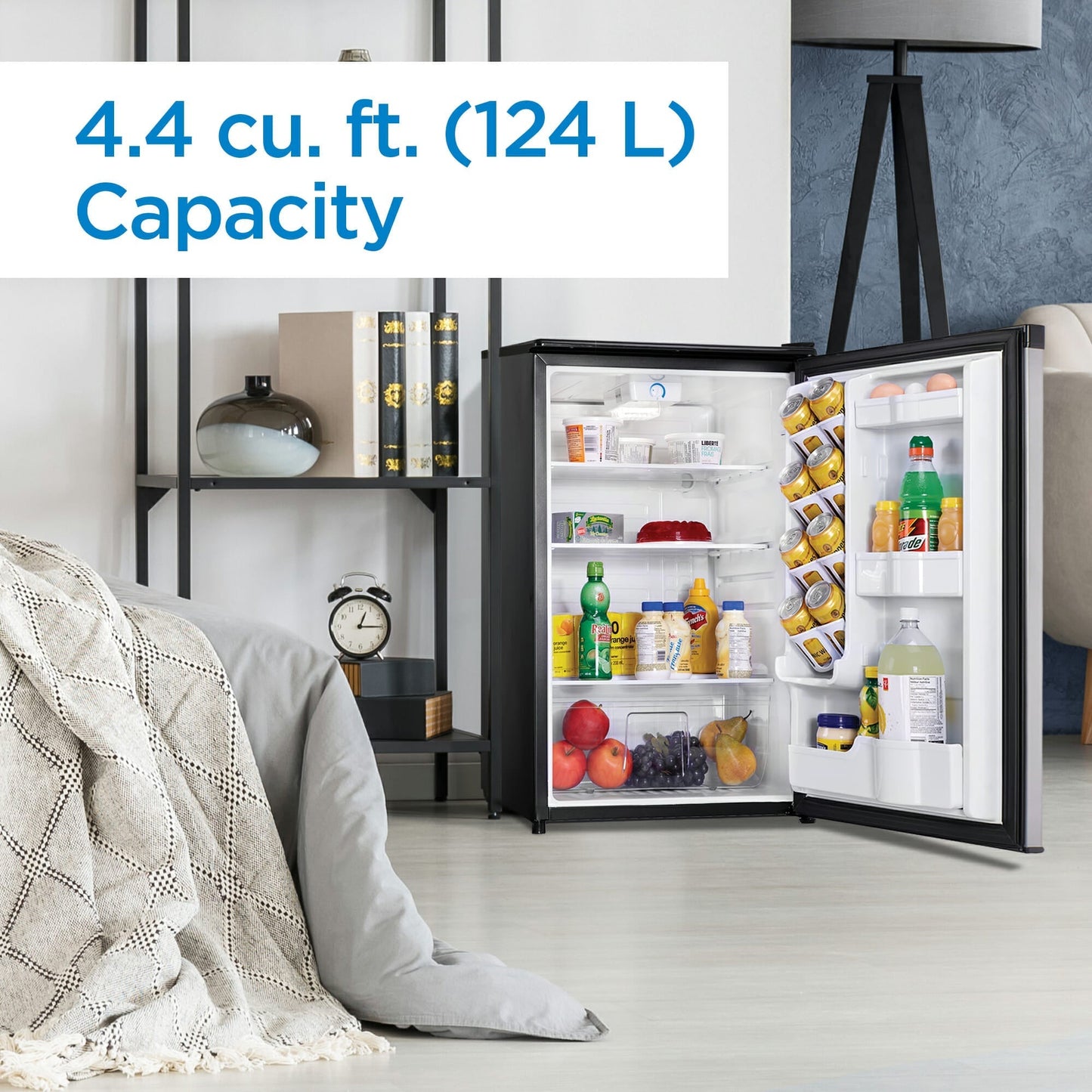 Danby - 4.4 CF All Refrigerator, Auto Defrost, Glass Cantilever Shelves, ESTAR Refrigerators - DAR044A4BSLDD