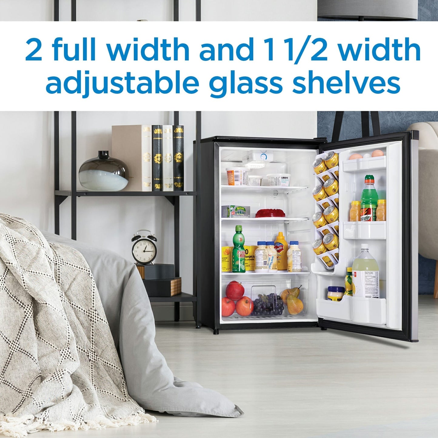 Danby - 4.4 CF All Refrigerator, Auto Defrost, Glass Cantilever Shelves, ESTAR Refrigerators - DAR044A4BSLDD