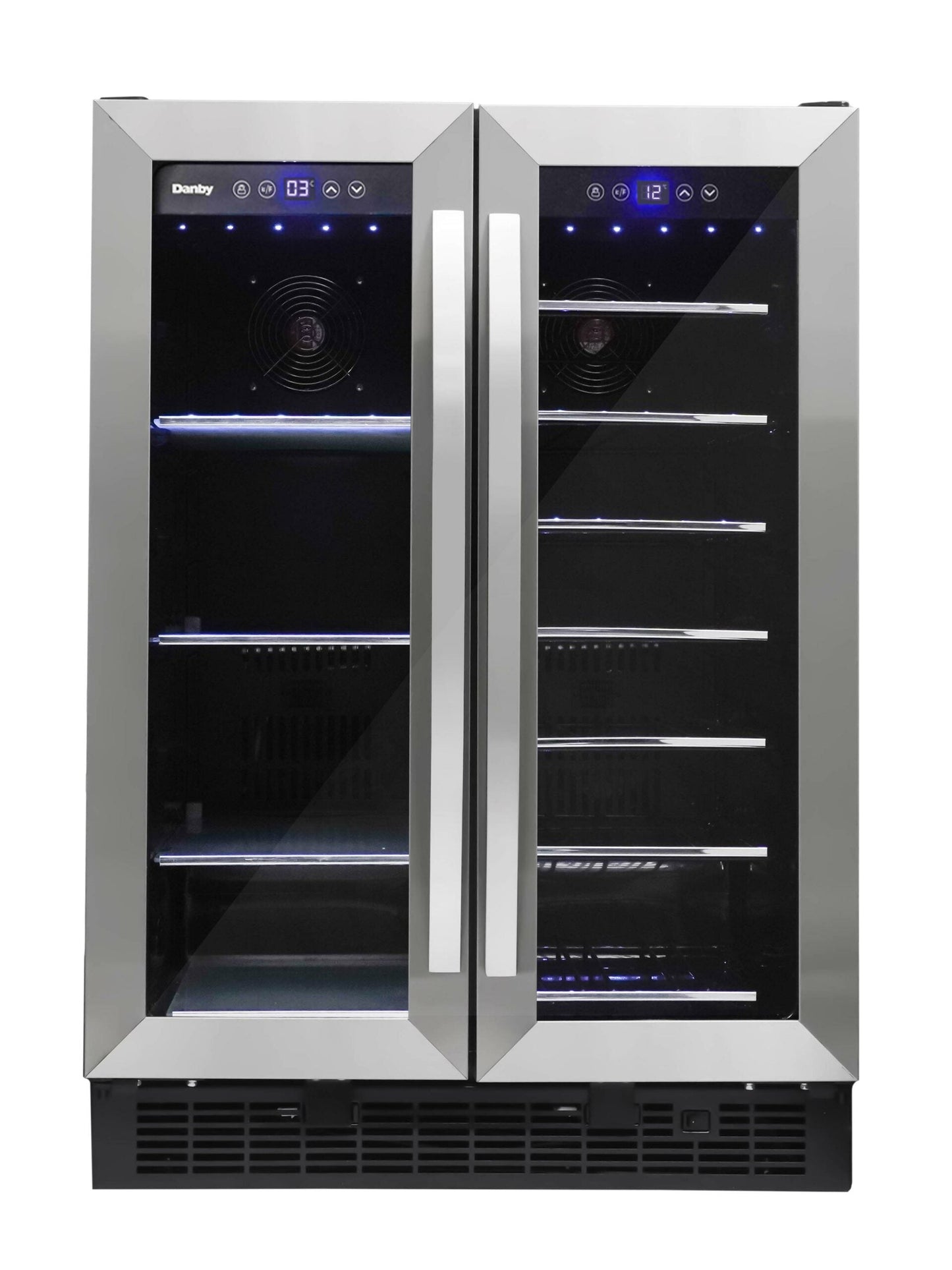 Danby - 5.2 CuFt Beverage Center, French Door Design, LED LightsBeverage Center - DBC052A1BSS