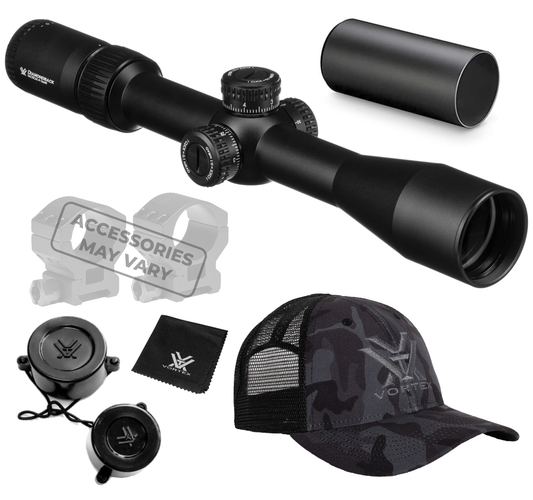 Vortex Optics Diamondback 4-16x44 FFP Riflescope EBR-2C (MRAD) Reticle, 30mm Tube with Wearable4U Bundle - DBK-10027_121-53-BCA