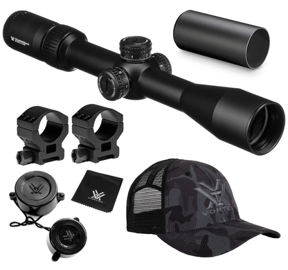 Vortex Optics Diamondback 4-16x44 FFP Riflescope EBR-2C (MRAD) Reticle, 30mm Tube with Wearable4U Bundle - DBK-10027_121-53-BCA