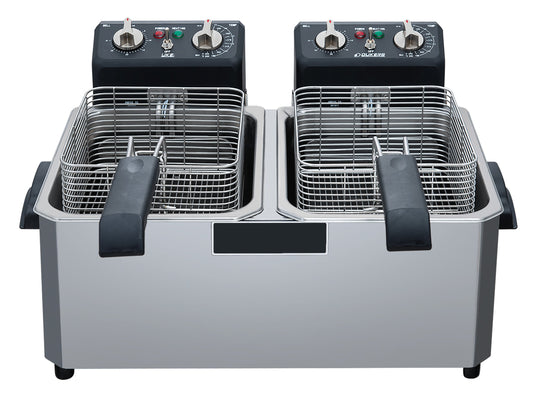 Chef AAA - 20lb Two Basket Electric Countertop Deep Fryer - TCF10ED