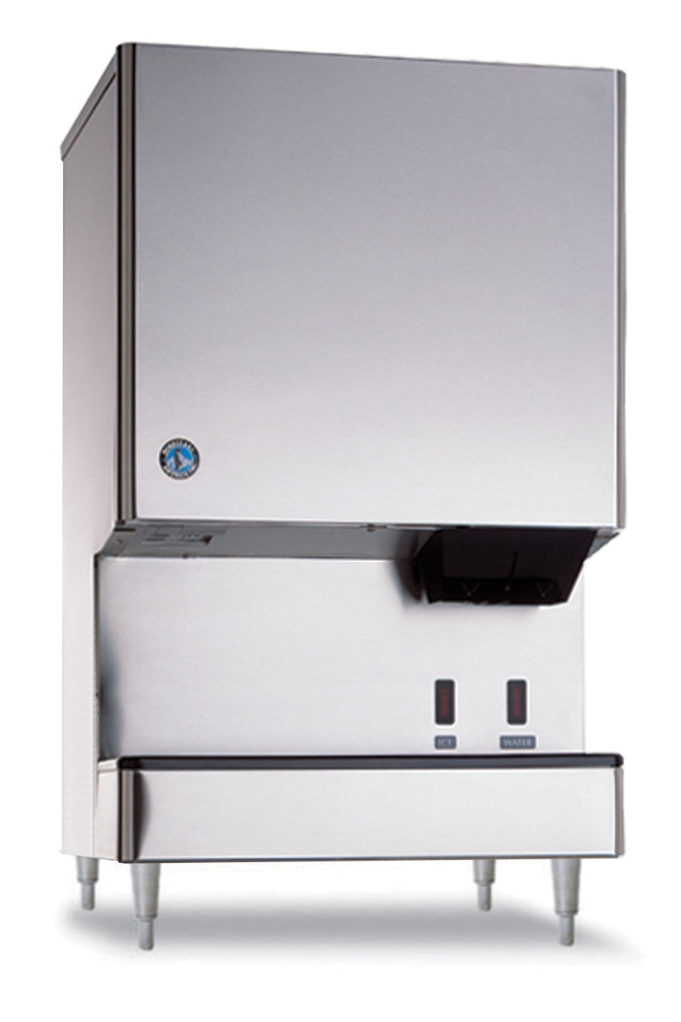 Hoshizaki  | 26" Wide Hands Free Water-Cooled Small Cubelet Ice & Water Dispenser w/ Built-In Storage Bin - DCM-500BWH-OS