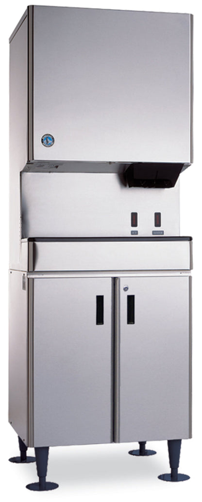 Hoshizaki  | 26" Wide Hands Free Water-Cooled Small Cubelet Ice & Water Dispenser w/ Built-In Storage Bin - DCM-500BWH-OS