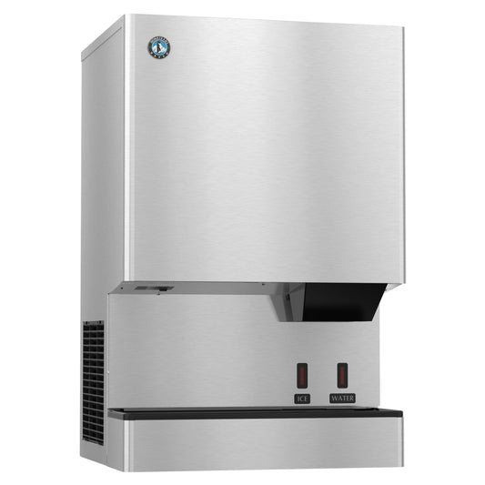 Hoshizaki | 26" Wide Hands Free Air-Cooled Small Cubelet Ice & Water Dispenser w/ Built-In Storage Bin - DCM-500BAH-OS